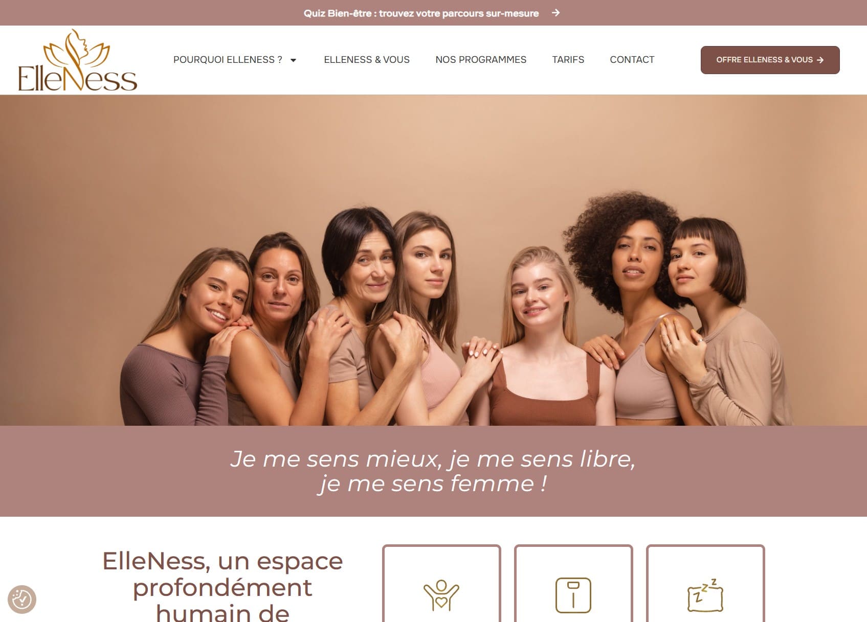 Aperçu du site ElleNess
