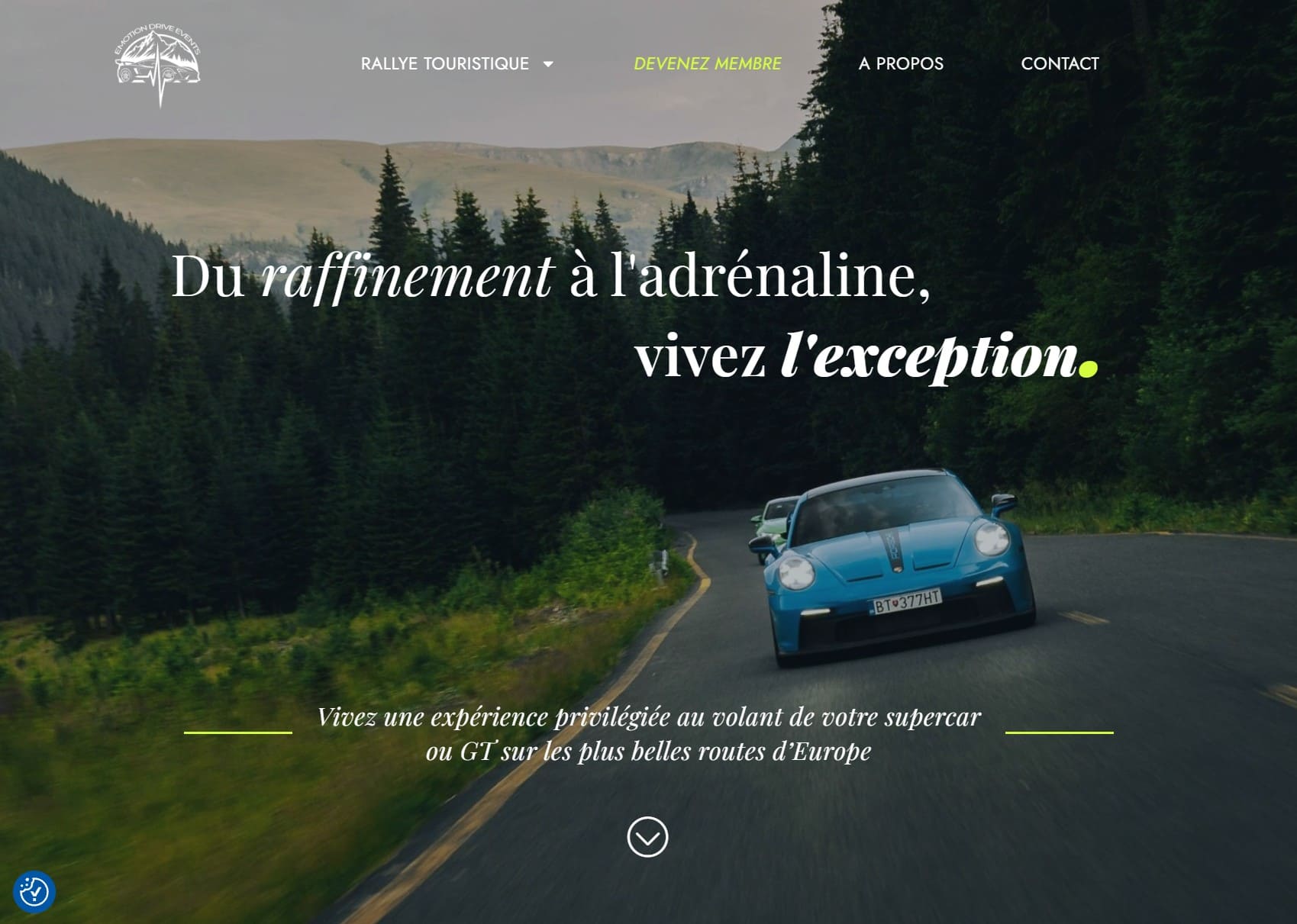 Aperçu du site Emotion Drive Events