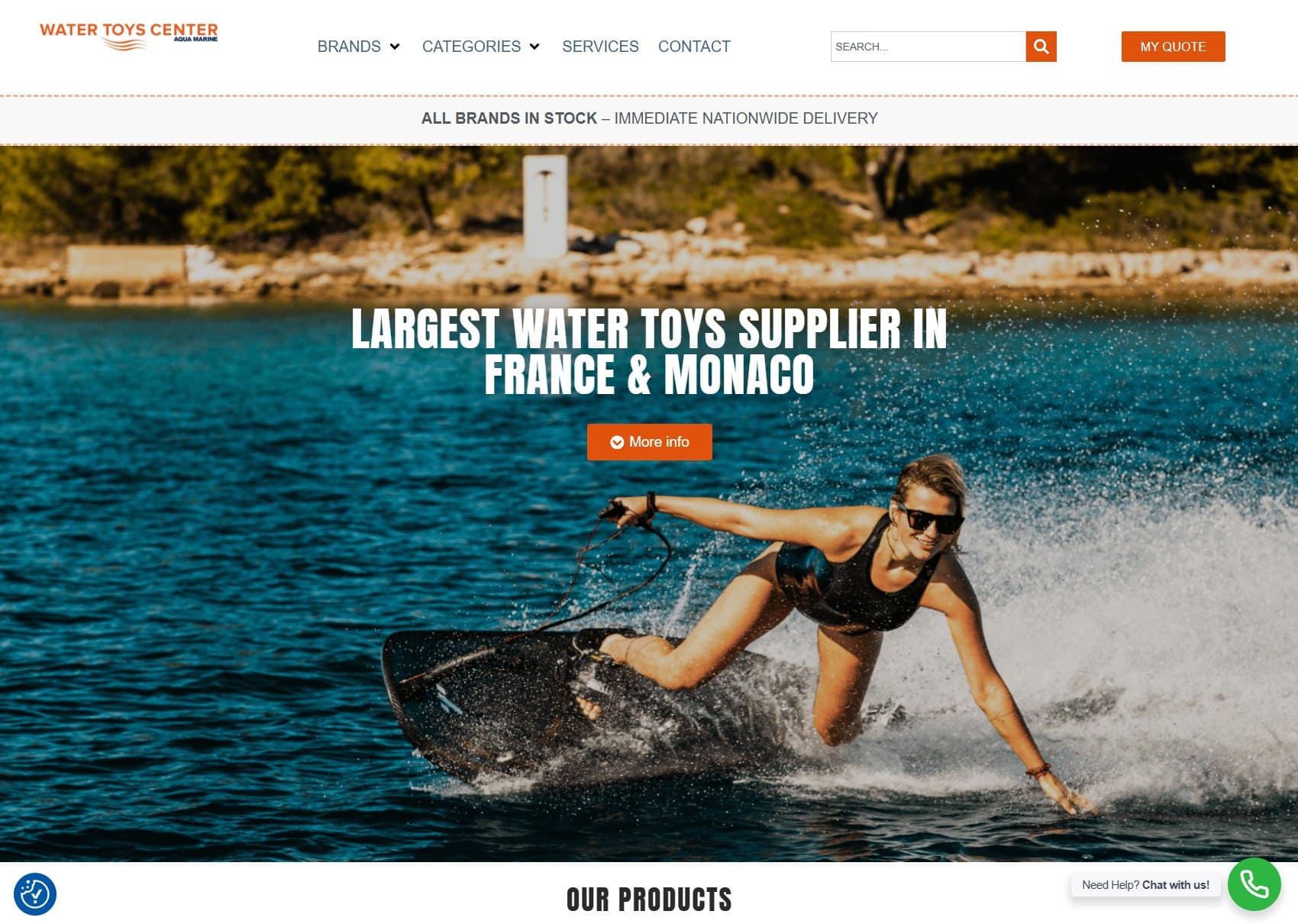 Aperçu du site Water Toys Center